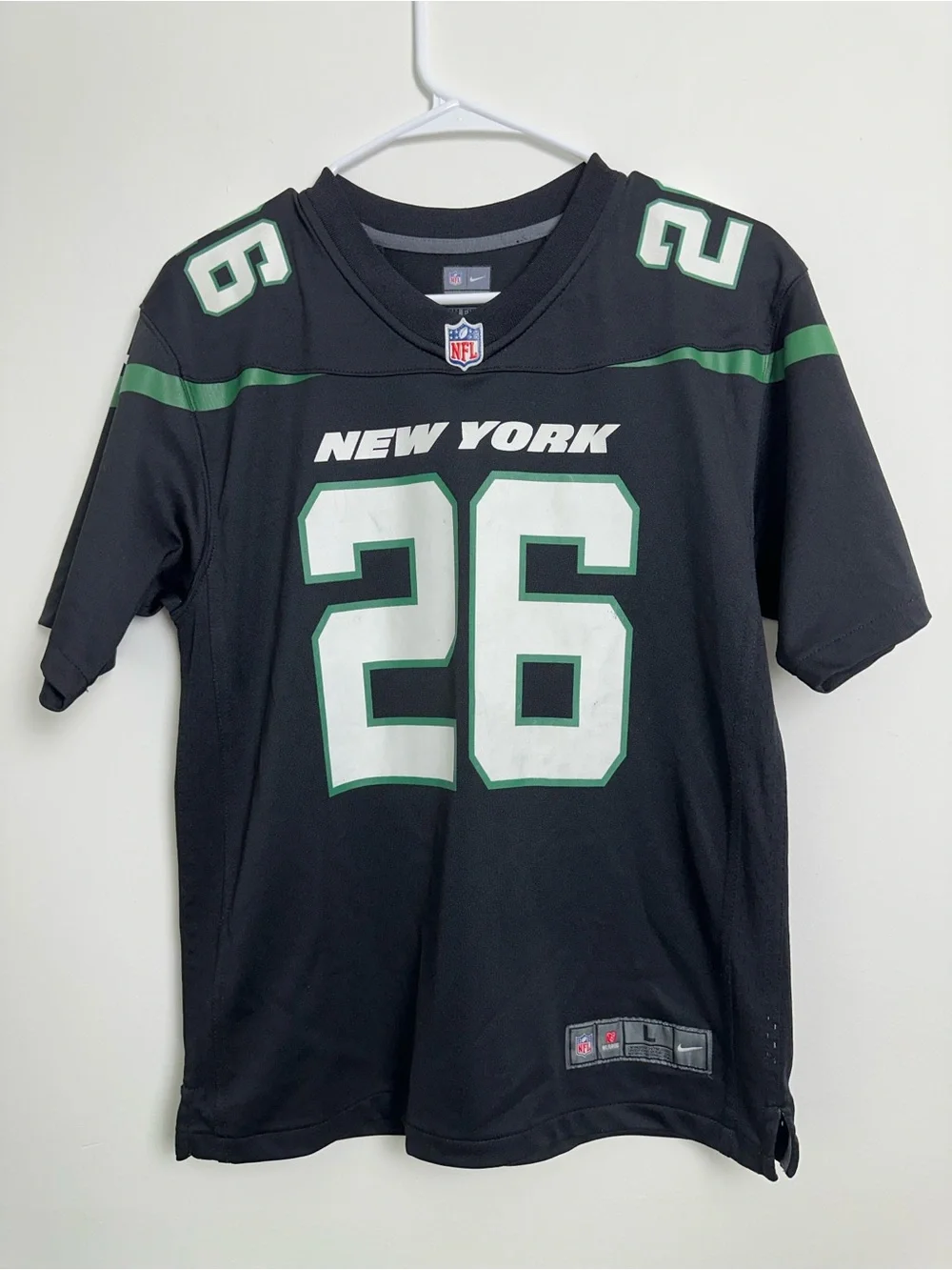 Nike New York Jets Le'Veon Bell 26 Jersey Youth Large 14/16 Black NFL Football